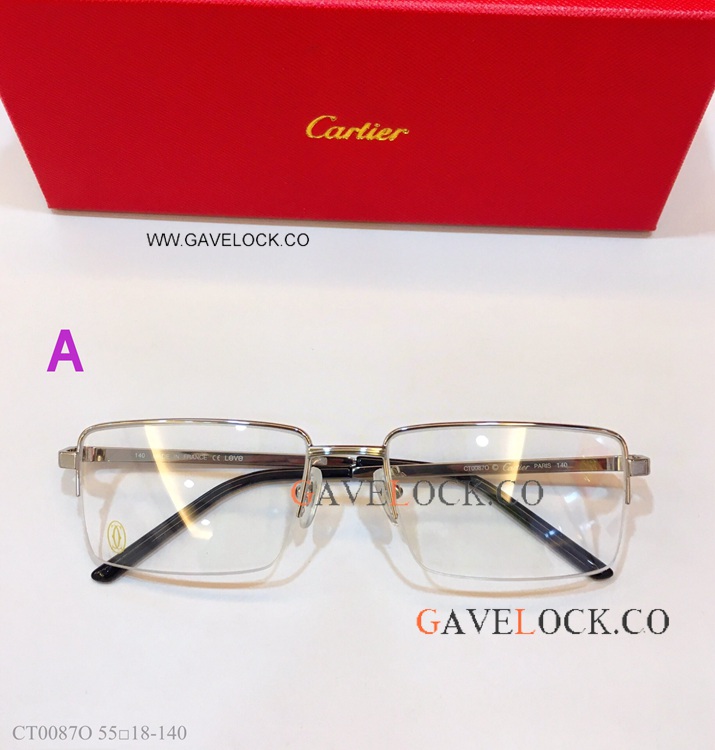 New Copy Cartier CT0087O Eyeglasses Clear Lens Screw leg